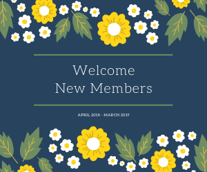 Welcome New Members: April 2018 – March 2019