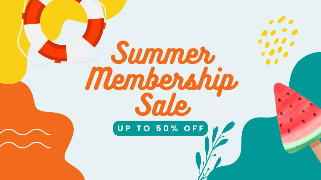 Half off memberships summer sale