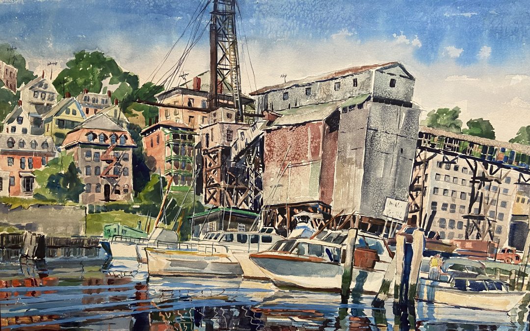 Painting of the Week: Untitled, undated harbor scene.